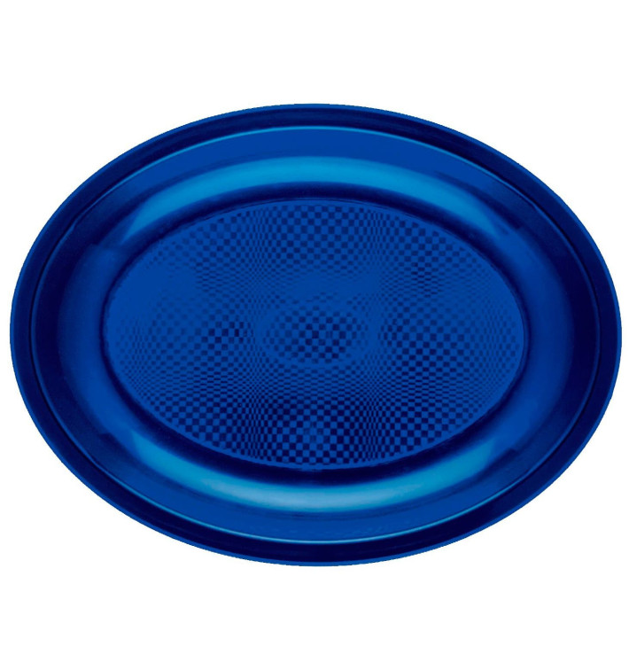 Bandeja de Plastico Oval Azul Round PP 255x190mm (600 Uds) Bandeja de Plastico Oval Azul Round PP 255x190mm (600 Uds)