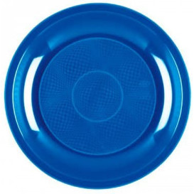 Prato Plastico Raso Azul Mediterraneo Round PP Ø220mm (600 Uds)