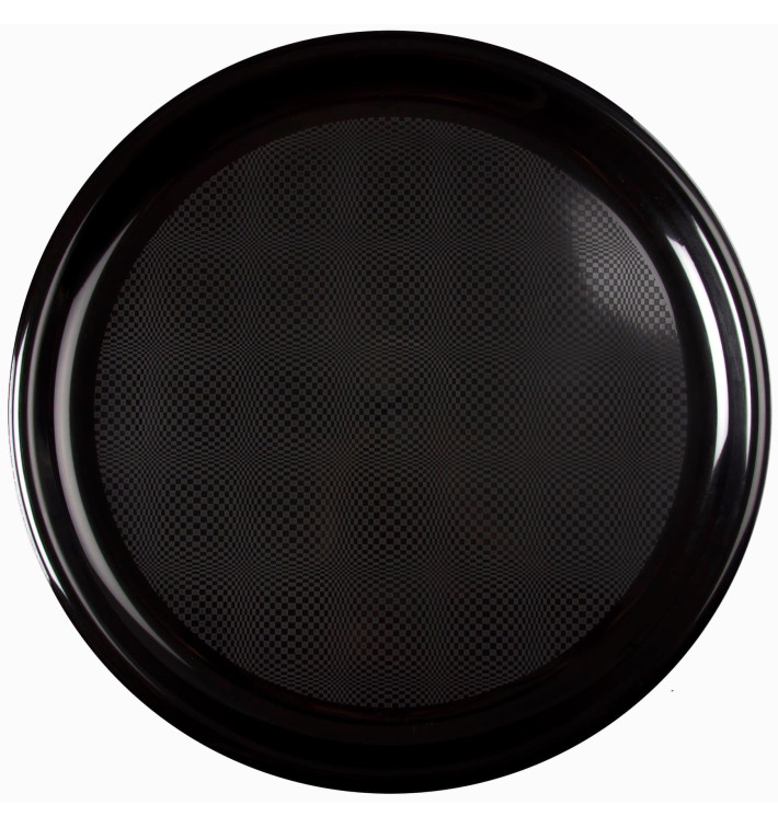 Prato de Plastico para Pizza Preto Round PP Ø350mm (12 Uds) Prato de Plastico para Pizza Preto Round PP Ø350mm (12 Uds)