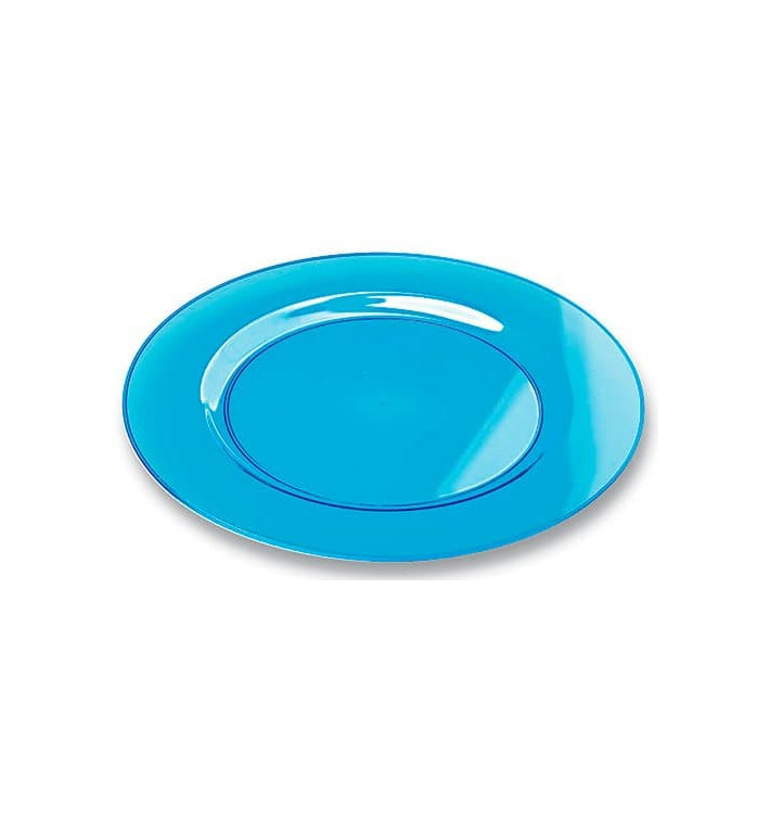 Prato Plastico Rigido Redondo Turquesa 26cm (90 Uds) Prato Plastico Rigido Redondo Turquesa 26cm (90 Uds)