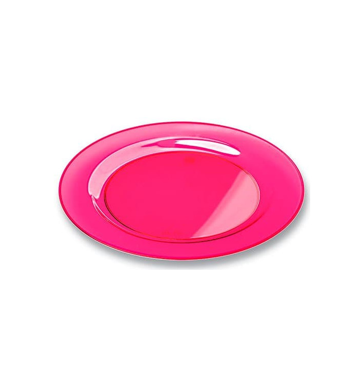 Prato Plastico Rigido Redondo Framboesa 26cm (90 Uds) Prato Plastico Rigido Redondo Framboesa 26cm (90 Uds)