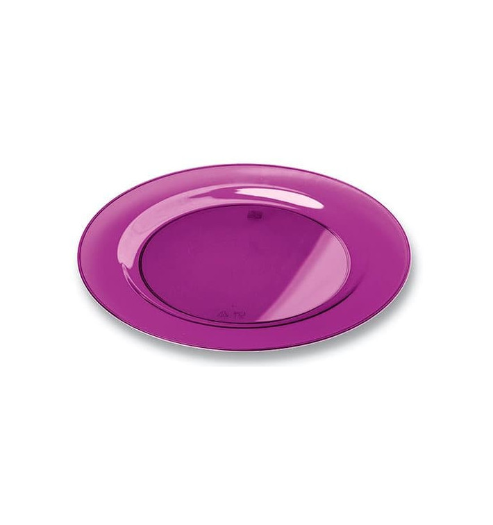 Prato Plastico Rigido Redondo Berinjela 19cm (120 Uds) Prato Plastico Rigido Redondo Berinjela 19cm (120 Uds)