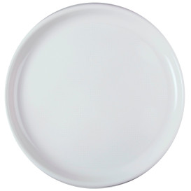 Prato de Plastico para Pizza Branco Round PP Ø350mm (12 Uds)