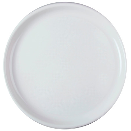 Prato de Plastico para Pizza Branco Round PP Ø350mm (12 Uds)