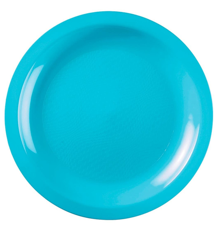 Prato Plastico Raso Turquesa Round PP Ø220mm (600 Uds) Prato Plastico Raso Turquesa Round PP Ø220mm (600 Uds)