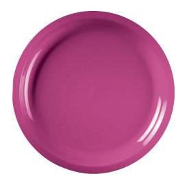 Prato de Plastico Fucsia Round PP Ø290mm (25 Uds)