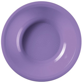 Prato de Plastico Fundo Lilás Round PP Ø195mm (50 Uds)