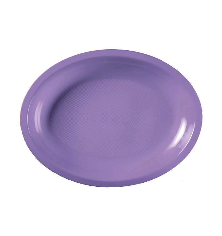 Bandeja de Plastico Oval Lilás Round PP 255x190mm (50 Uds) Bandeja de Plastico Oval Lilás Round PP 255x190mm (50 Uds)