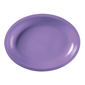 Bandeja de Plastico Oval Lilás Round PP 315x220mm (25 Uds)