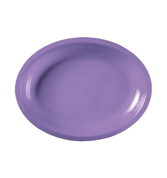 Bandeja de Plastico Oval Lilás Round PP 315x220mm (25 Uds) Bandeja de Plastico Oval Lilás Round PP 315x220mm (25 Uds)