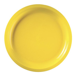 Prato de Plastico Amarelo Round PP Ø290mm (25 Uds)