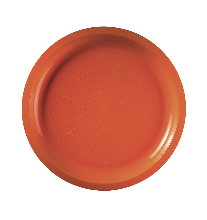 Prato de Plastico Laranja Round PP Ø290mm (25 Uds)