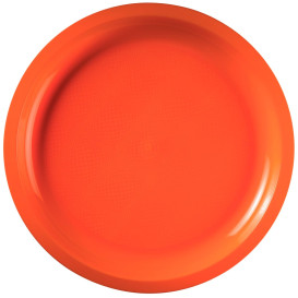 Prato de Plastico Laranja Round PP Ø290mm (300 Uds)