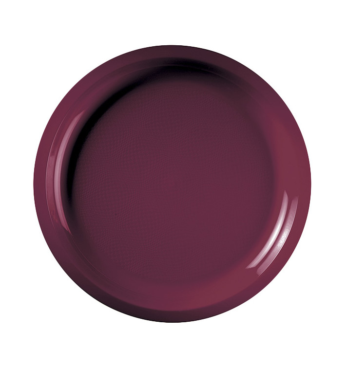 Prato de Plastico Bordeaux Round PP Ø290mm (300 Uds) Prato de Plastico Bordeaux Round PP Ø290mm (300 Uds)