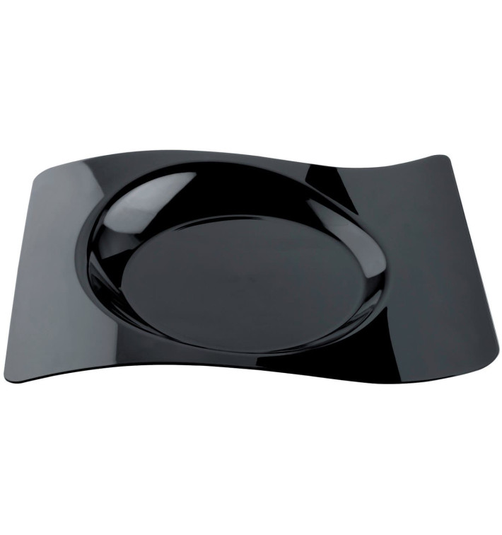 Prato Plastico "Forma" Preto 28x23 cm (12 Unidades) Prato Plastico "Forma" Preto 28x23 cm (12 Unidades)