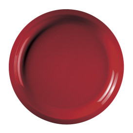 Prato de Plastico Vermelho Round PP Ø290mm (25 Uds)