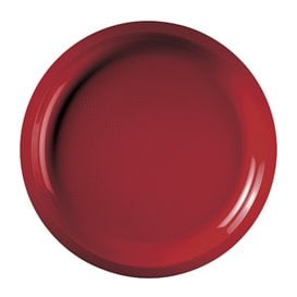 Prato de Plastico Vermelho Round PP Ø290mm (300 Uds)