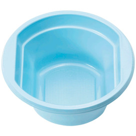 Tigela de Plastico PS Azul Claro 250ml Ø12cm (30 Uds)