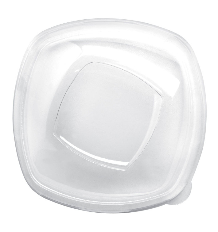 Tampa Plastico PET Cristal "Square" 21cm (60 Uds)