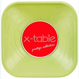Tigela Plastico PP "X-Table" Limão 18x18cm (8 Uds)