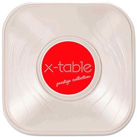Tigela Plastico PP "X-Table" Pérola 18x18cm (8 Uds)