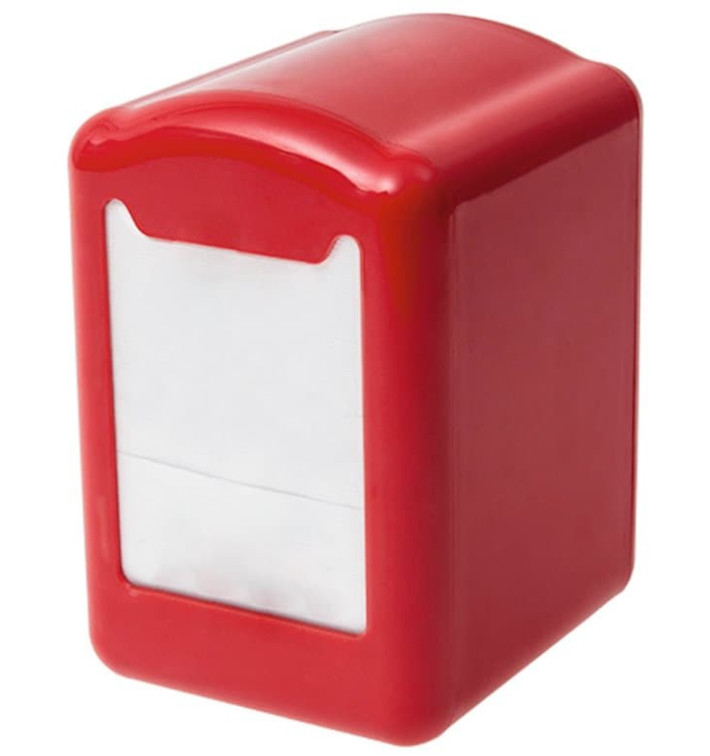 Dispensador Guardanapos Plastico Vermelho Miniservis 17x17 (12 Uds) Dispensador Guardanapos Plastico Vermelho Miniservis 17x17 (12 Uds)