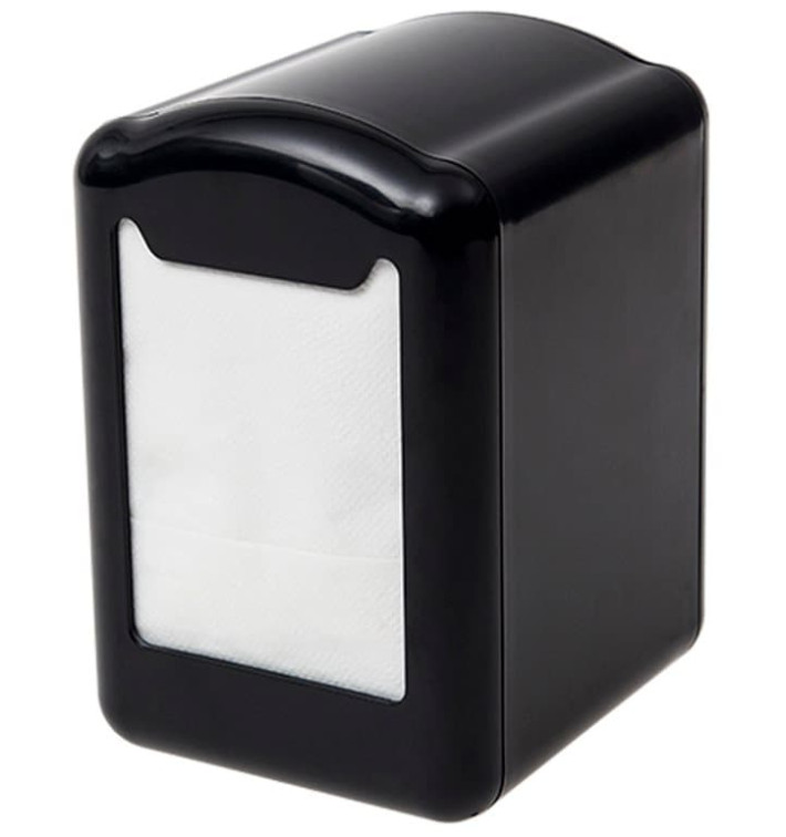 Dispensador Guardanapos Plastico Preto Miniservis 17x17 (1 Ud) Dispensador Guardanapos Plastico Preto Miniservis 17x17 (1 Ud)