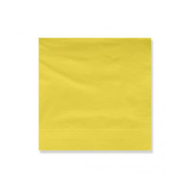 Guardanapos Papel Fl Dupla Amarelo 25x25cm (200 Uds)