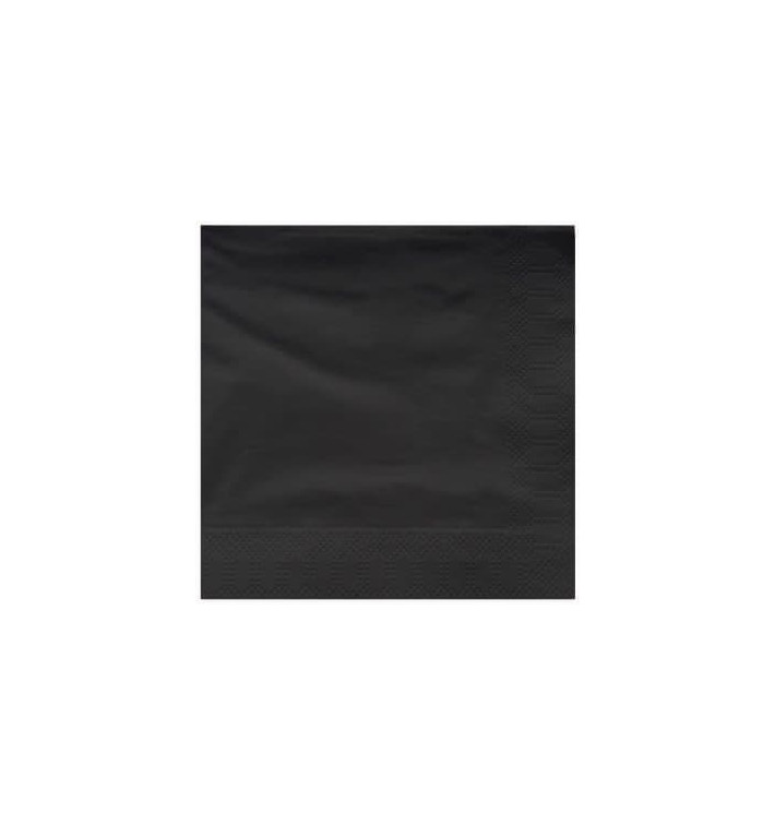 Guardanapos Papel Fl Dupla Preto 25x25cm (3400 Uds) Guardanapos Papel Fl Dupla Preto 25x25cm (3400 Uds)
