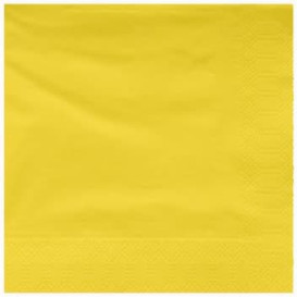 Guardanapos Papel Fl Dupla Amarelo 25x25cm (200 Uds)