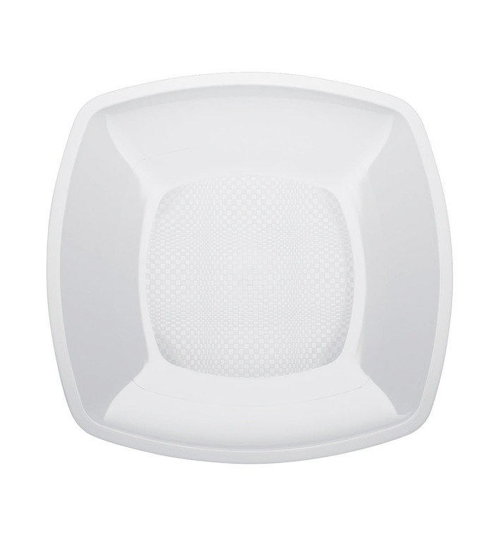 Prato Plastico Raso Quadrado Branco Square PP 180mm (25 Uds) Prato Plastico Raso Quadrado Branco Square PP 180mm (25 Uds)
