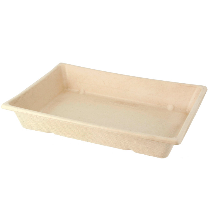 Bandeja Bio da cana-de-açúcar 220x160x40mm (50 Uds) Bandeja Bio da cana-de-açúcar 220x160x40mm (50 Uds)