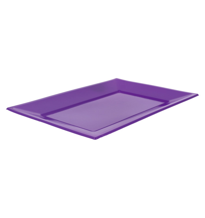 Bandeja Plastico Rectangular Lila 330x225mm (3 Uds) Bandeja Plastico Rectangular Lila 330x225mm (3 Uds)