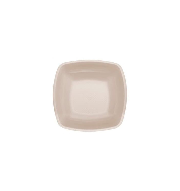 Prato Plastico Fundo Bege Square PP 180mm (300 Uds) Prato Plastico Fundo Bege Square PP 180mm (300 Uds)