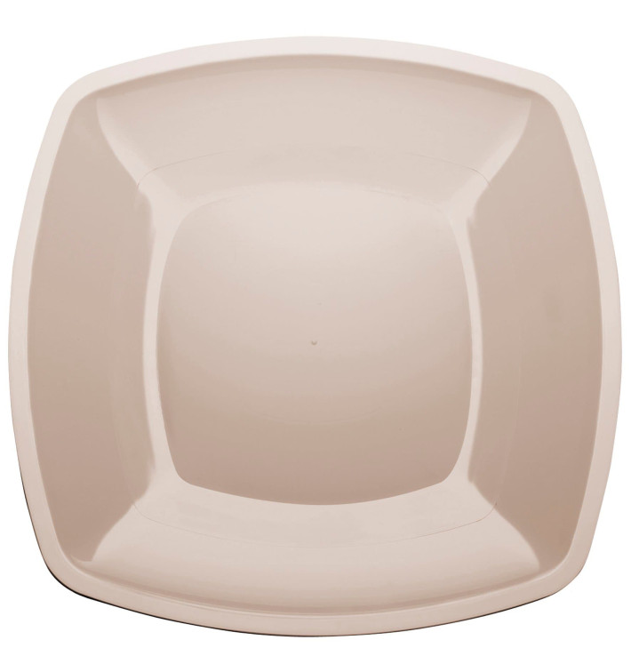 Prato Plastico Raso Bege Square PS 300mm (144 Uds) Prato Plastico Raso Bege Square PS 300mm (144 Uds)