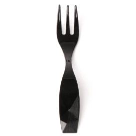 Mini Garfo "Charme" Degustação Preto 100 mm (600 Uds)