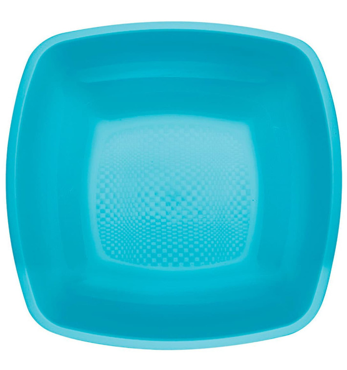 Prato Plastico Fundo Turquesa Square PP 180mm (300 Uds) Prato Plastico Fundo Turquesa Square PP 180mm (300 Uds)