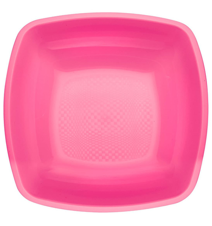 Prato Plastico Fundo Fucsia Square PP 180mm (25 Uds) Prato Plastico Fundo Fucsia Square PP 180mm (25 Uds)