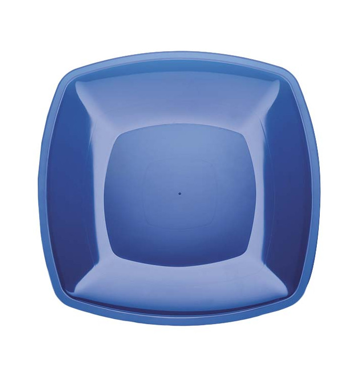 Prato Plastico Raso Azul Transp. Square PS 300mm (144 Uds) Prato Plastico Raso Azul Transp. Square PS 300mm (144 Uds)