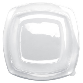 Tampa Plastico Transp. para Prato Square PET 230mm (25 Uds)