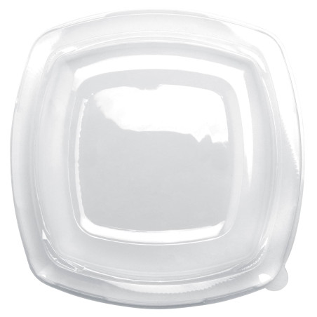 Tampa Plastico Transp. para Prato Square PET 230mm (25 Uds)