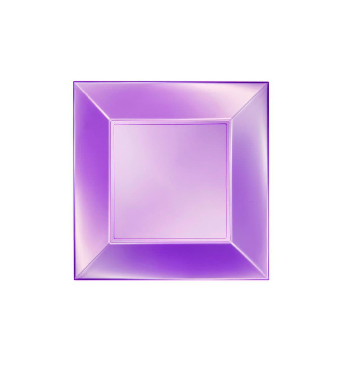 Prato Plastico Raso Violeta Nice Pearl PP 180mm (25 Uds) Prato Plastico Raso Violeta Nice Pearl PP 180mm (25 Uds)