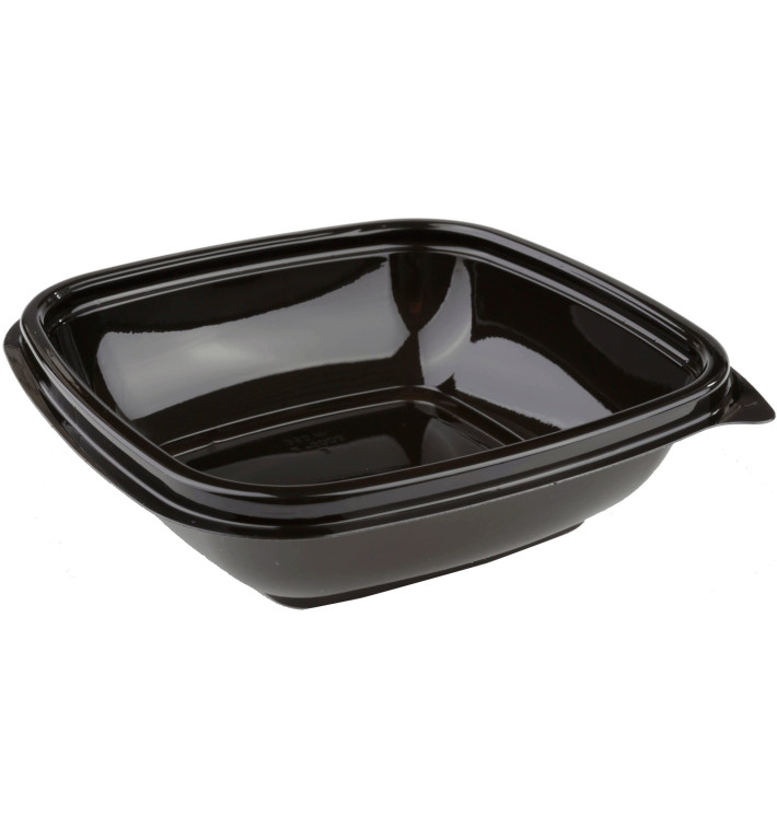 Tigela Plastico Quadrado Preto PET 250ml 125x125x40mm (50 Uds) Tigela Plastico Quadrado Preto PET 250ml 125x125x40mm (50 Uds)