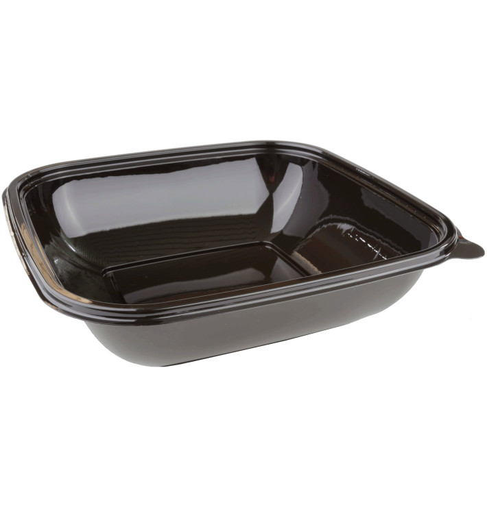 Tigela de Plastico Preto PET 750ml 190x190x40mm (300 Uds)