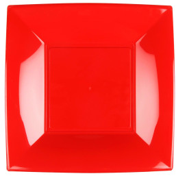 Prato Plastico Raso Vermelho Nice PP 290mm (12 Uds)