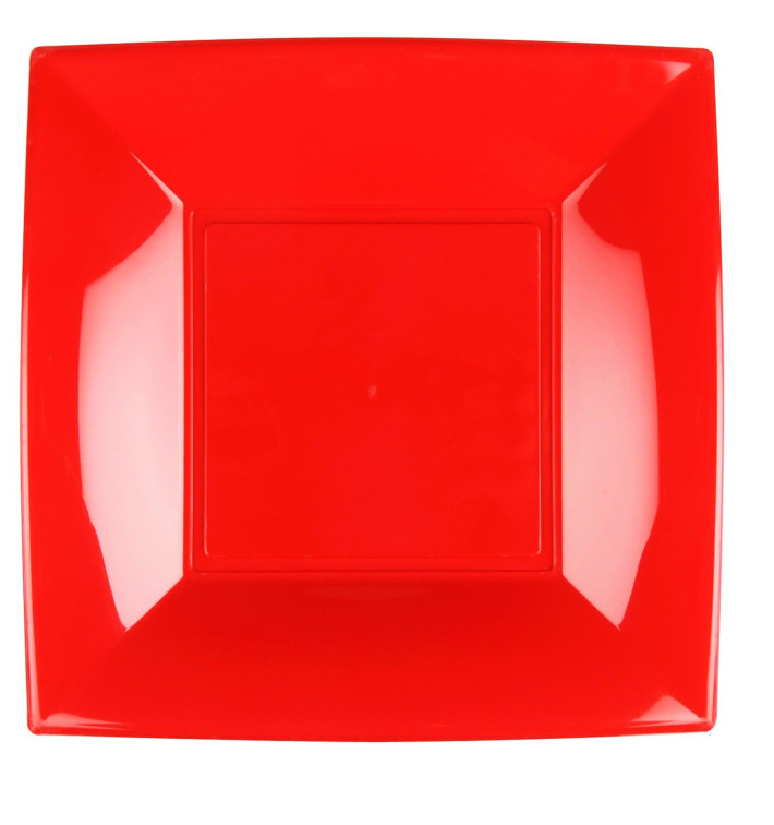 Prato Plastico Raso Vermelho Nice PP 290mm (12 Uds) Prato Plastico Raso Vermelho Nice PP 290mm (12 Uds)