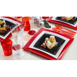 Prato Plastico Raso Vermelho Nice PP 290mm (12 Uds)
