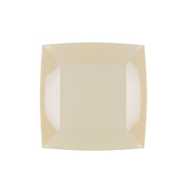 Prato Plastico Raso Creme Nice PP 180mm (25 Uds)