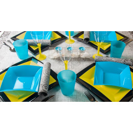 Prato Plastico Fundo Turquesa Nice PP 180mm (300 Uds)