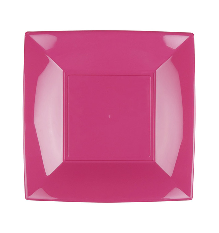 Prato Plastico Raso Fucsia Nice PP 230mm (25 Uds) Prato Plastico Raso Fucsia Nice PP 230mm (25 Uds)